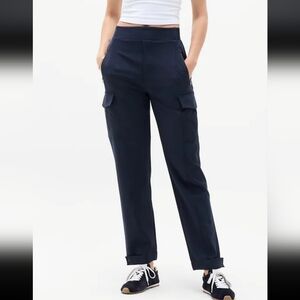 Athleta Endless High Rise Navy Active Cargo Pants